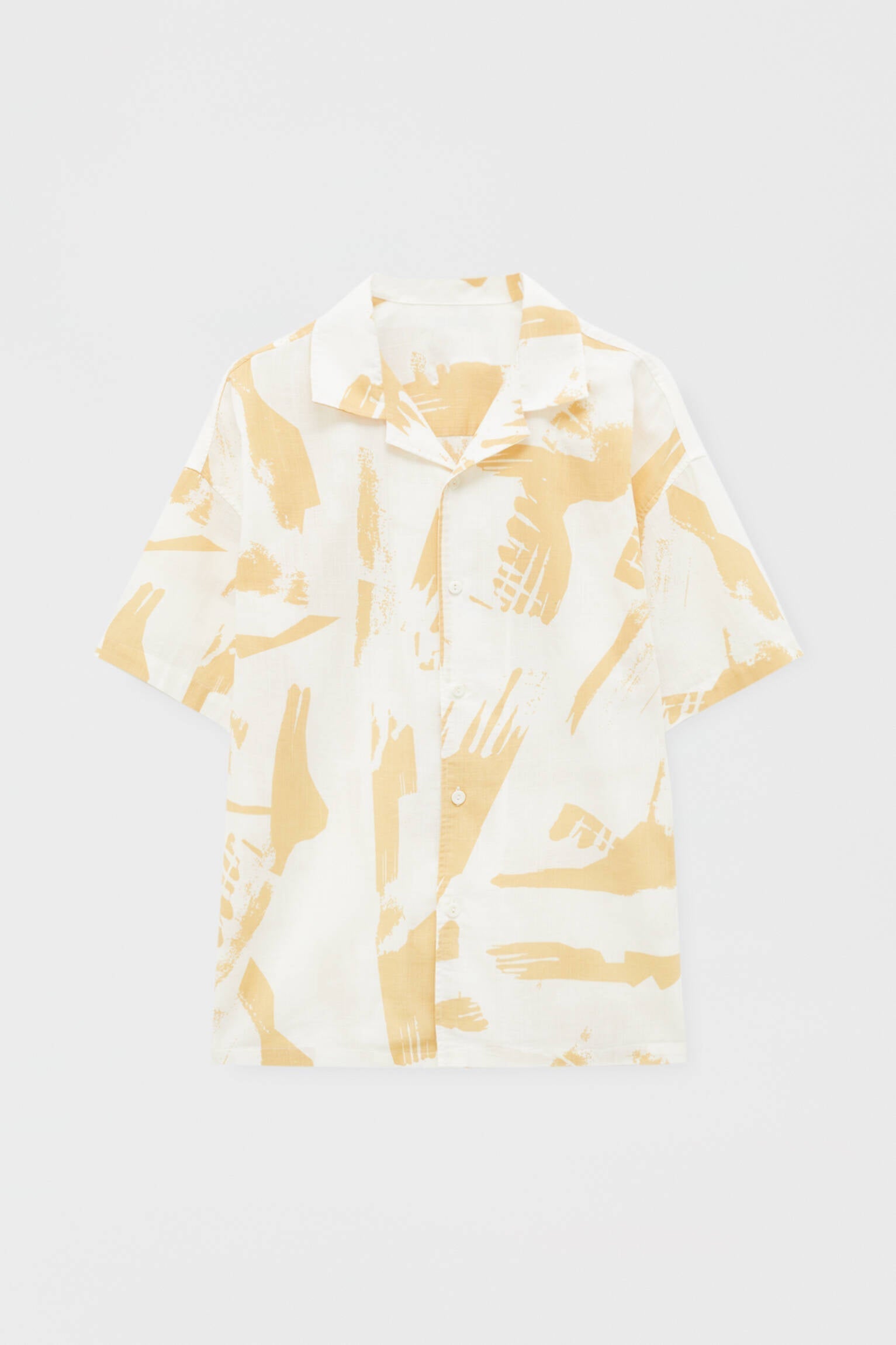 Classy Yellow Splash Printed Men Shirt