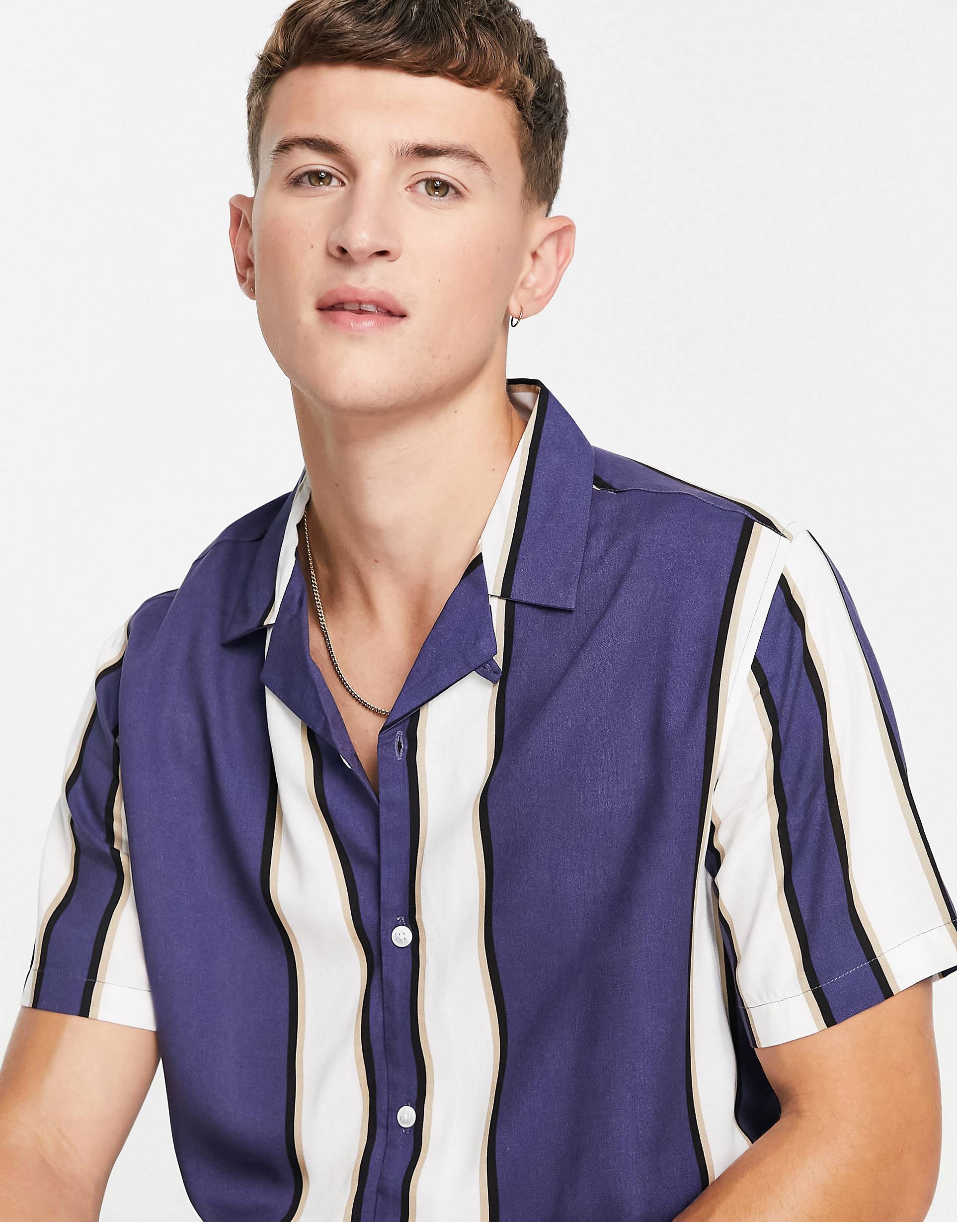 BLUE STRIPED SHIRT - MEN