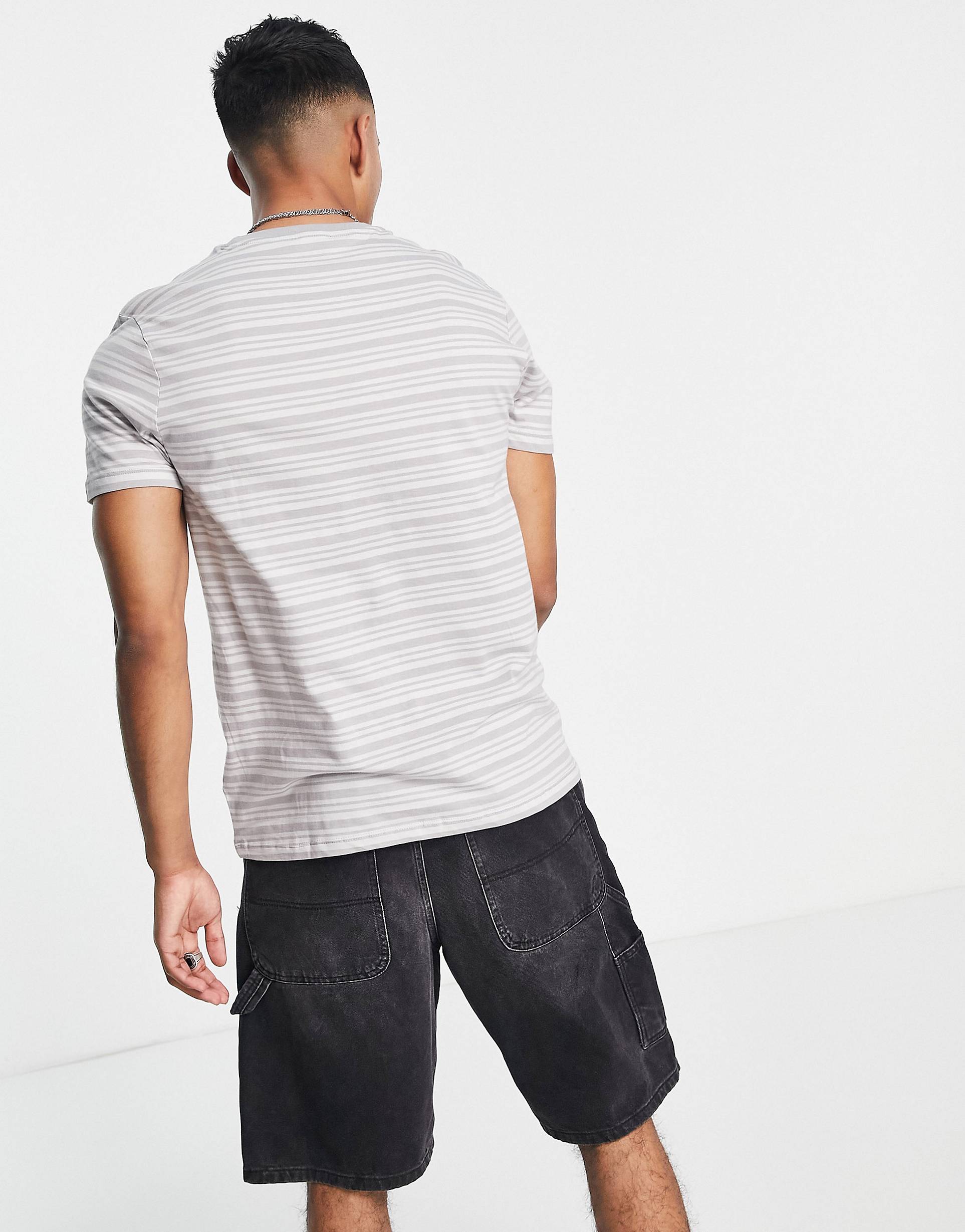 LIGHT GREY LINE T-SHIRT - MEN