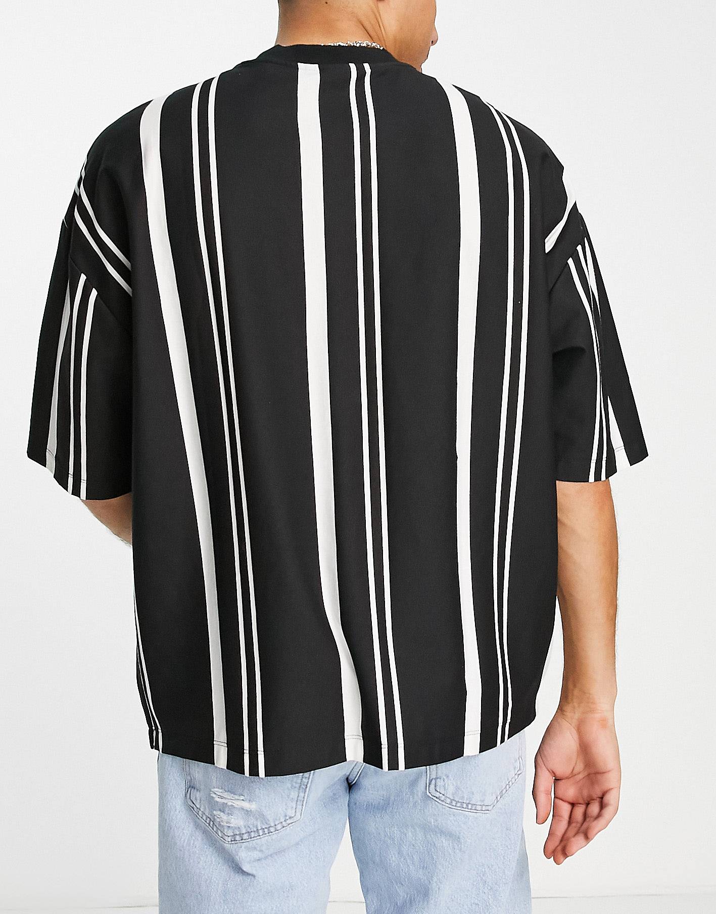 BLACK STRIPED T-SHIRT - MEN