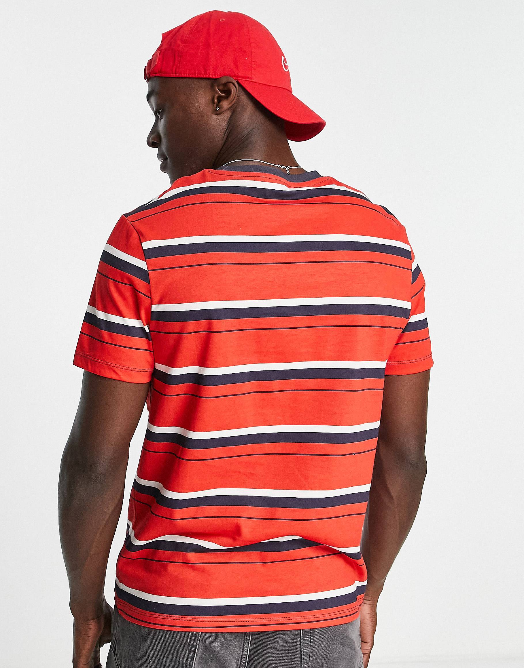 RED STRIPED T-SHIRT -MEN