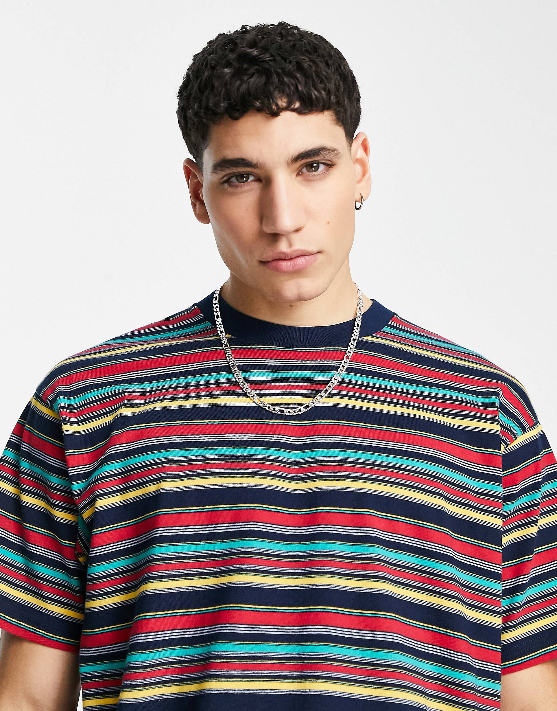 MULTI COLOR STRIPED T-SHIRT - MEN