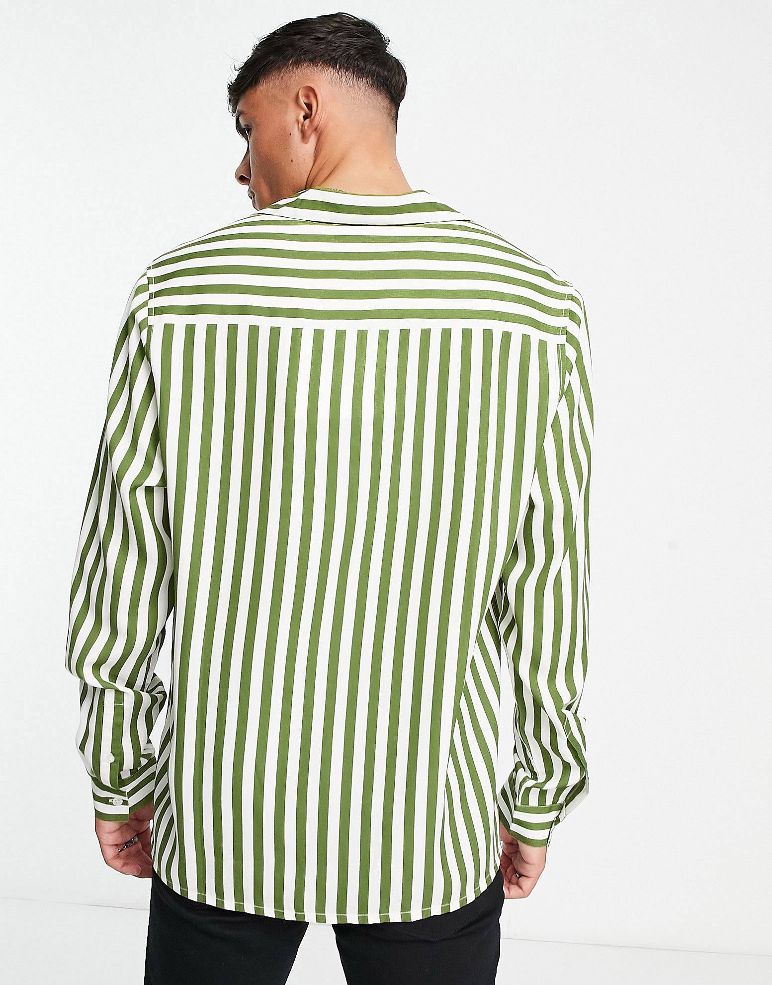 GREEN STRIP SHIRT - MEN