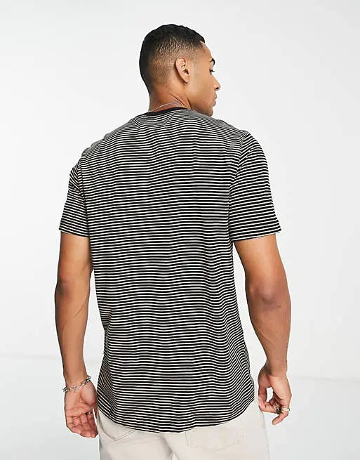 Small Striped Half Sleeve T-Shirt For Men