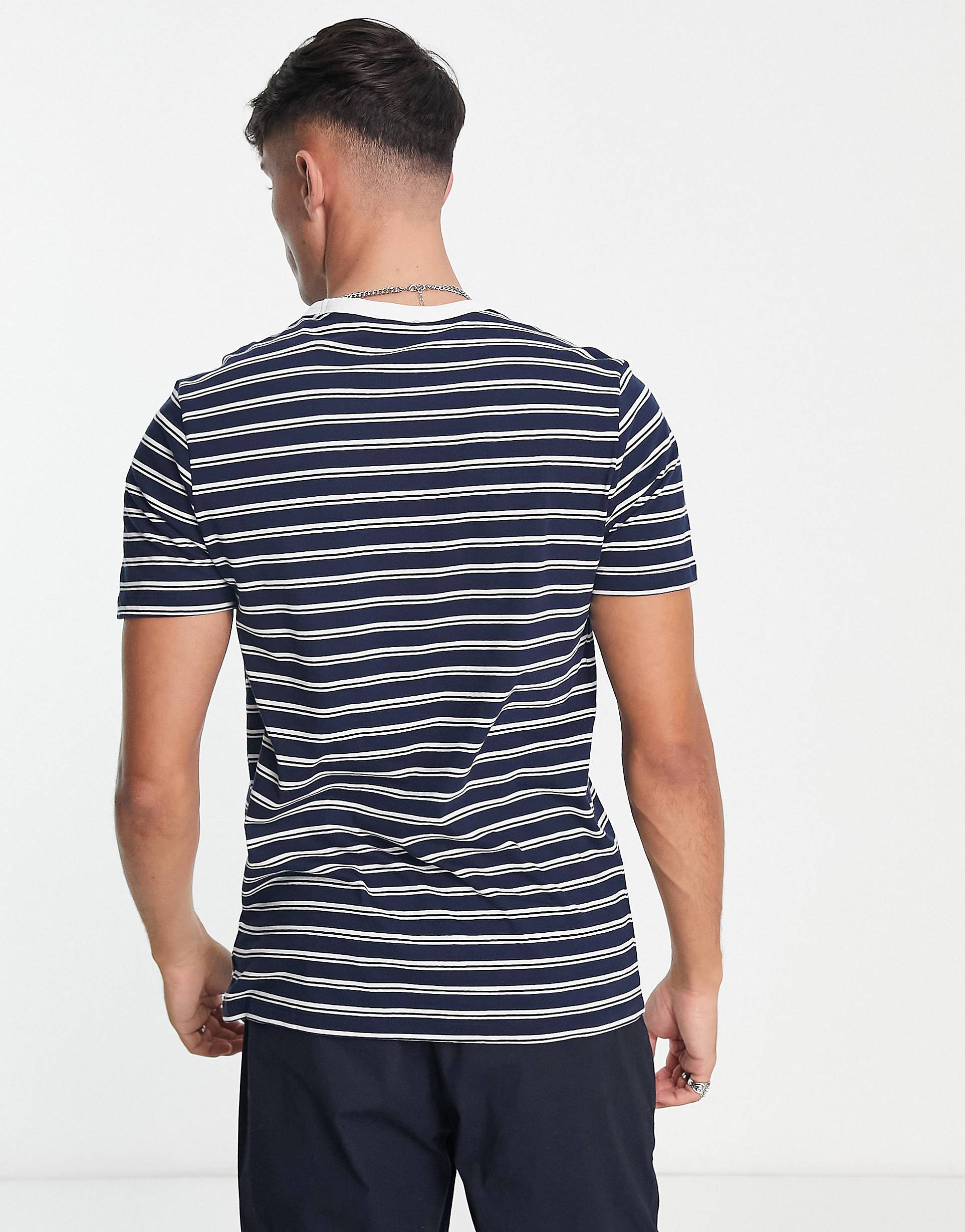 COOL NAVY BLUE LINE T-SHIRT -MEN