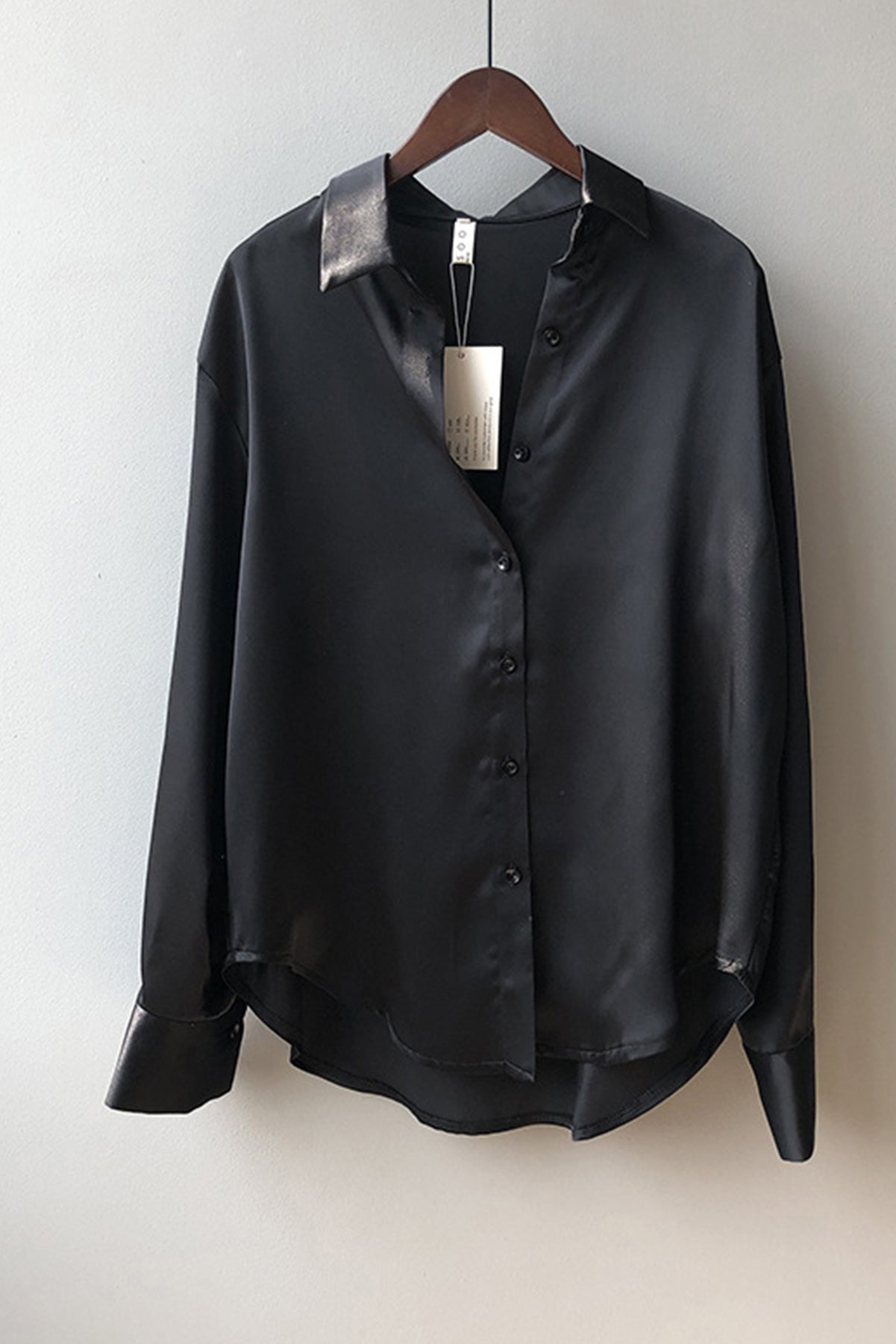 Black Korean Full Sleeve Shirt