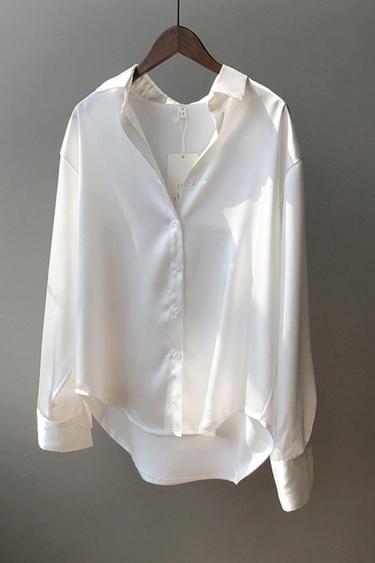 White Korean Full Sleeve Shirt