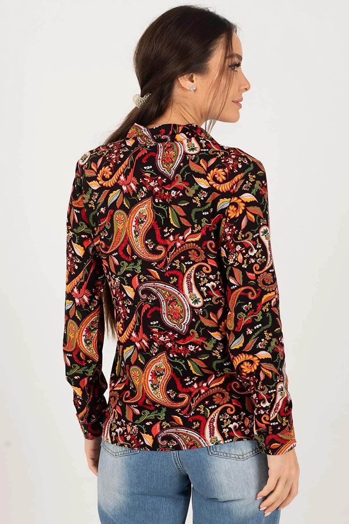 VINTAGE PAISLEY PRINTED SHIRT -WOMEN