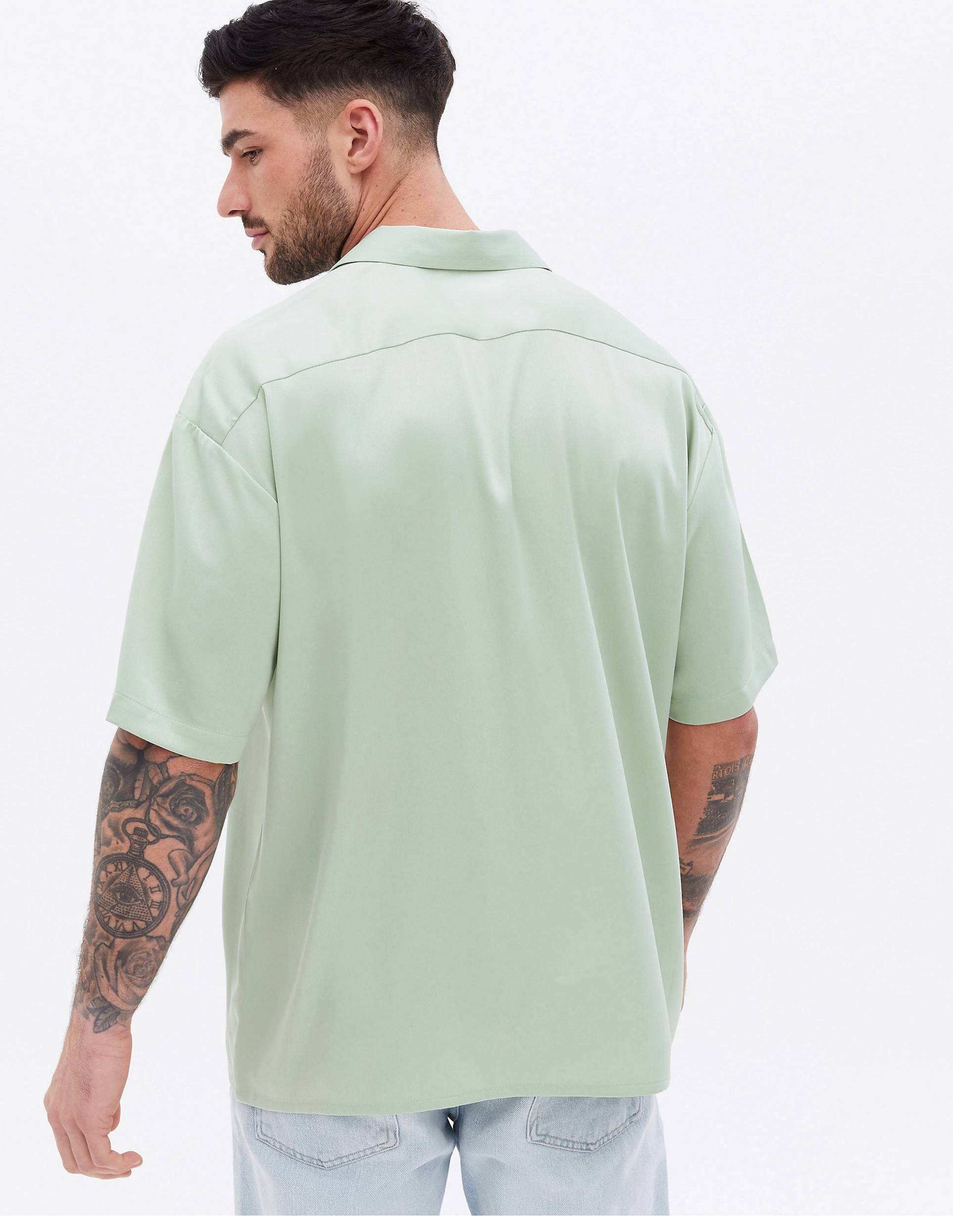 LIGHT GREEN PLAIN SHIRT - MEN