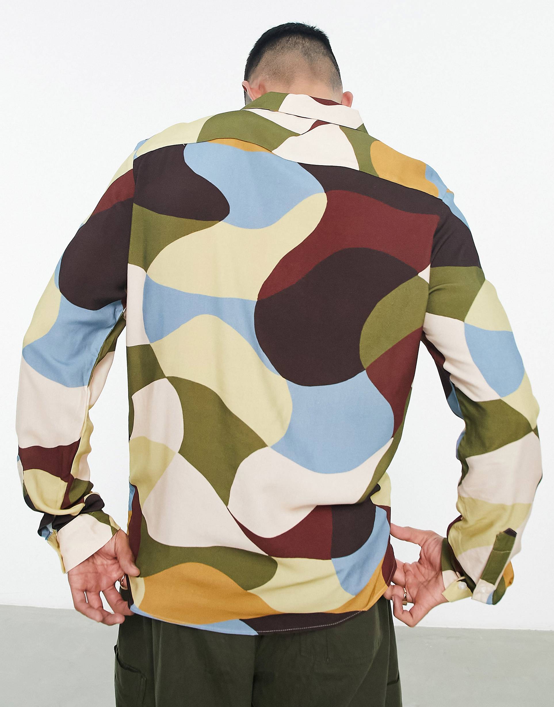 MULTI COLORED PRINTED CASUAL SHIRT-MEN