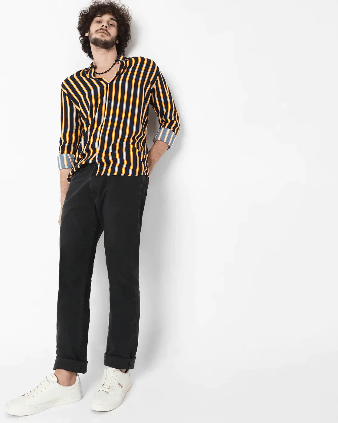 Men’s Yellow Striped Shirt