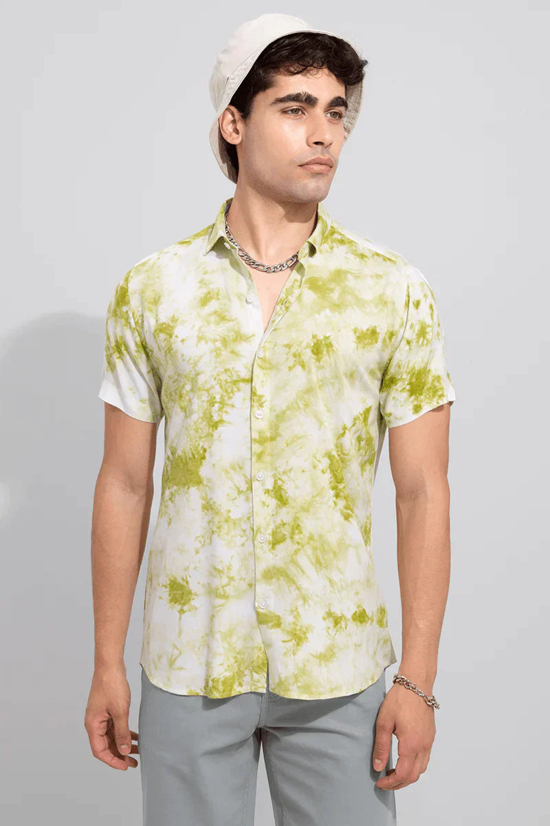 Greem Splash Shirt For Men