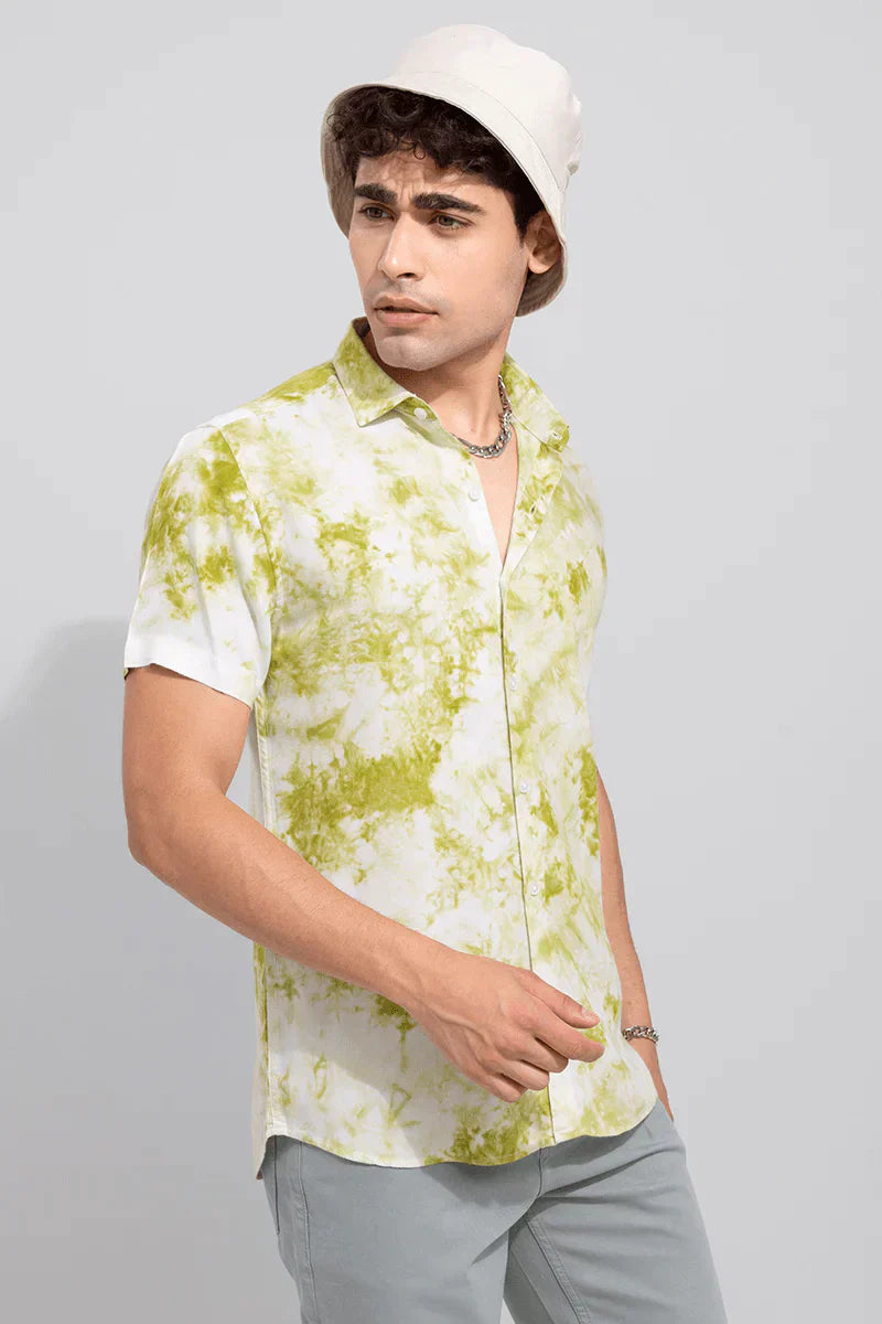 Greem Splash Shirt For Men