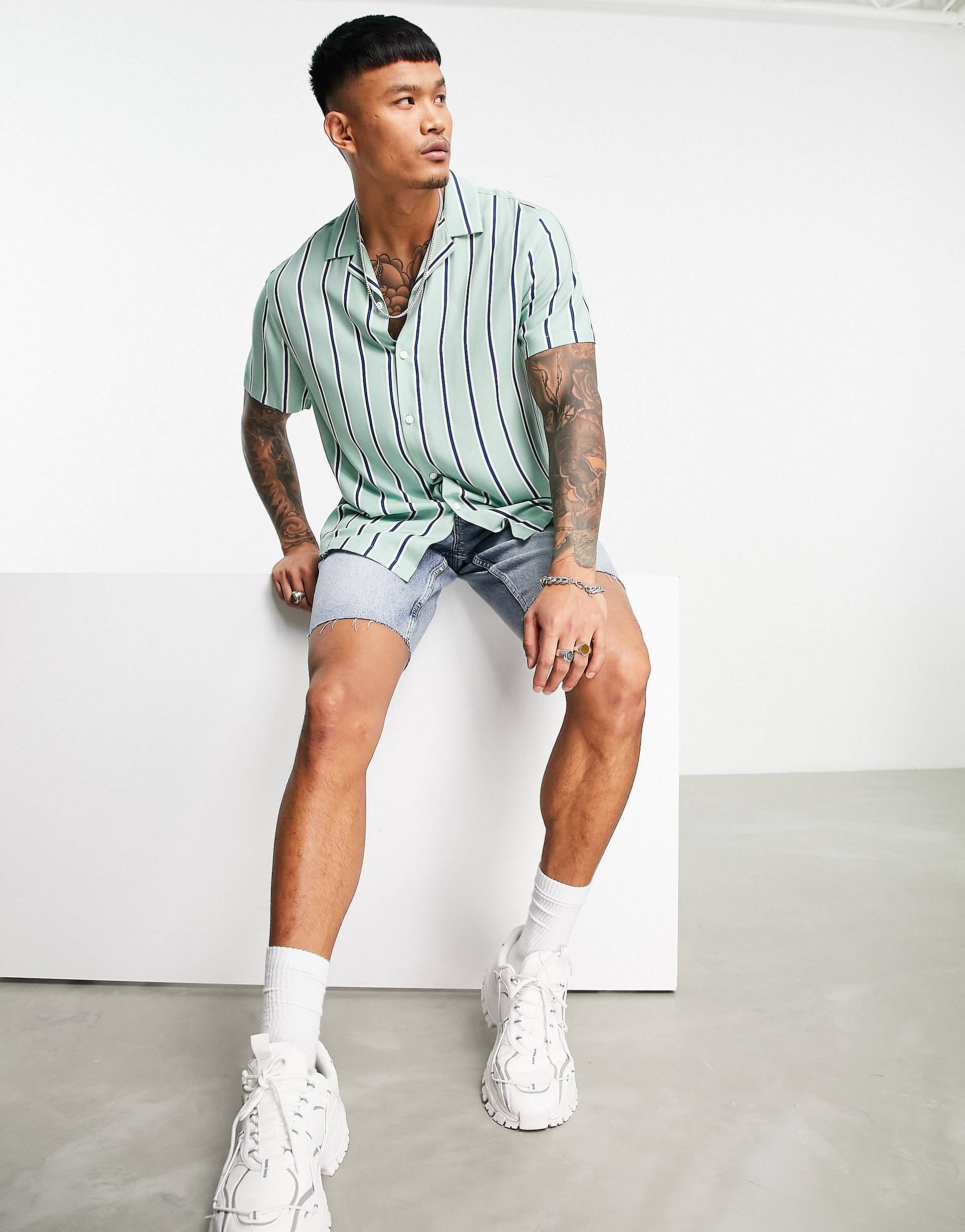 HONEYDEW STRIPED SHIRT - MEN