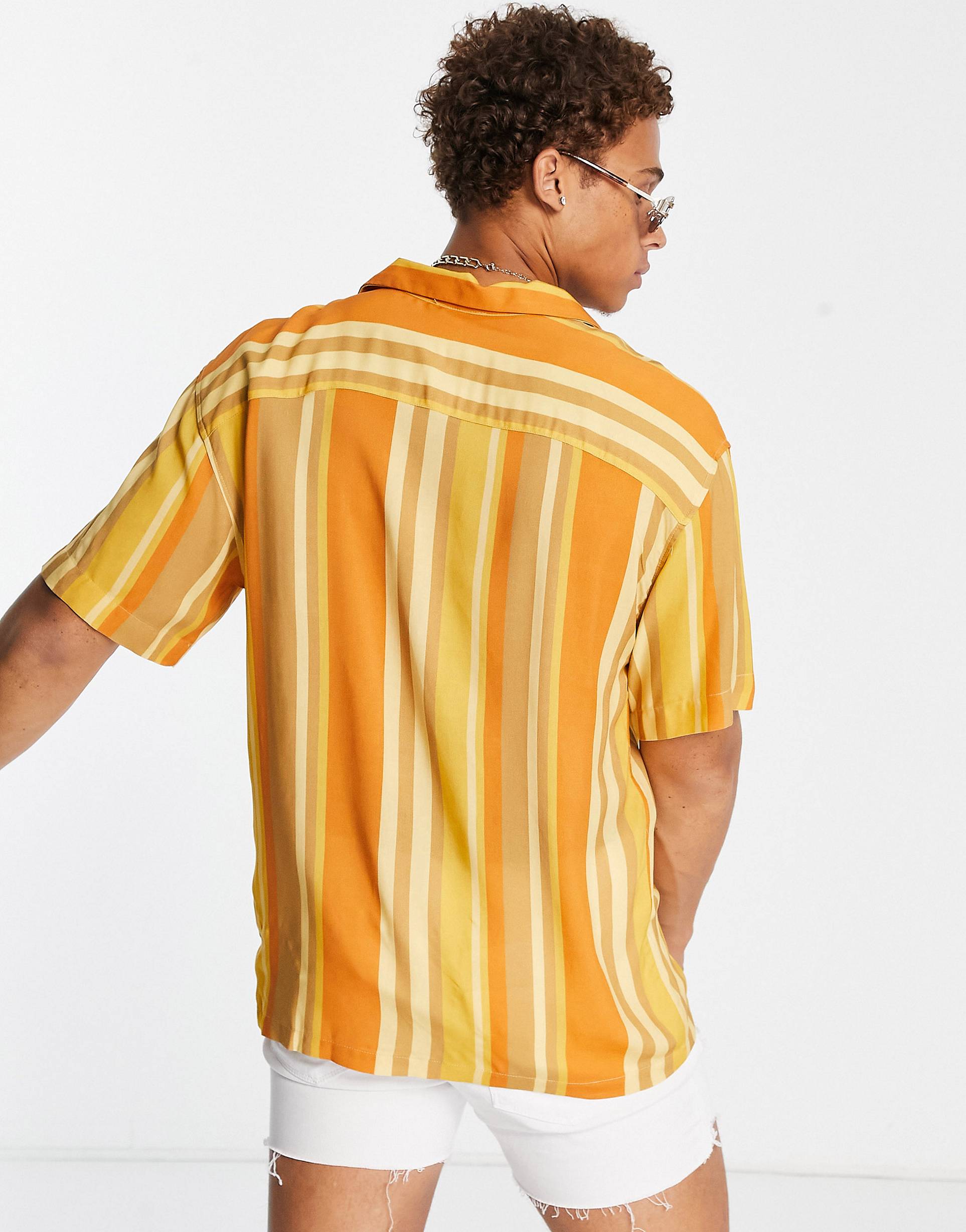 CLASSIC ORANGE STRIPED SHIRT - MEN