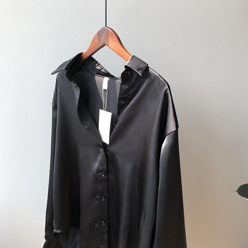 Black Korean Full Sleeve Shirt