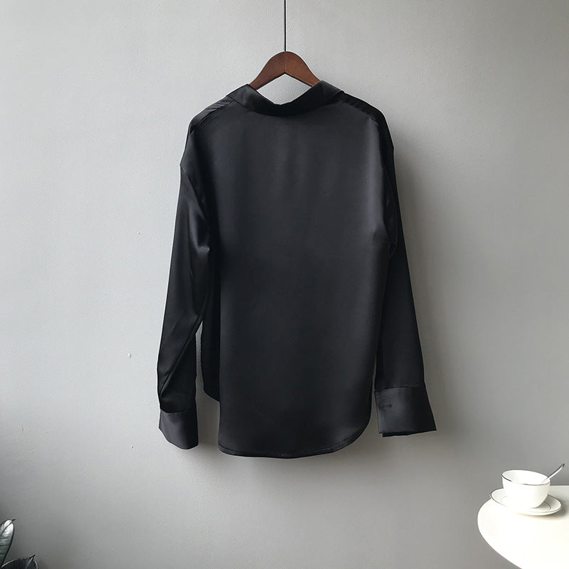 Black Korean Full Sleeve Shirt