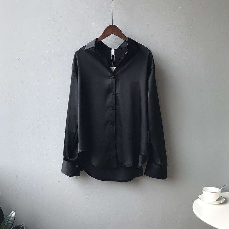 Black Korean Full Sleeve Shirt