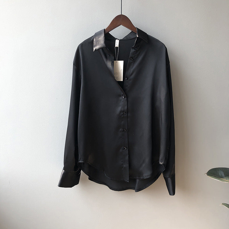 Black Korean Full Sleeve Shirt