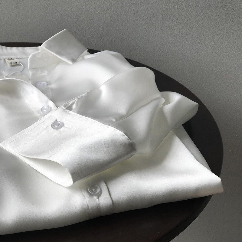 White Korean Full Sleeve Shirt