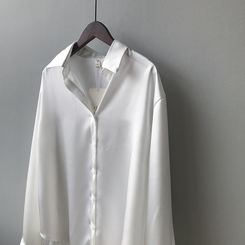 White Korean Full Sleeve Shirt