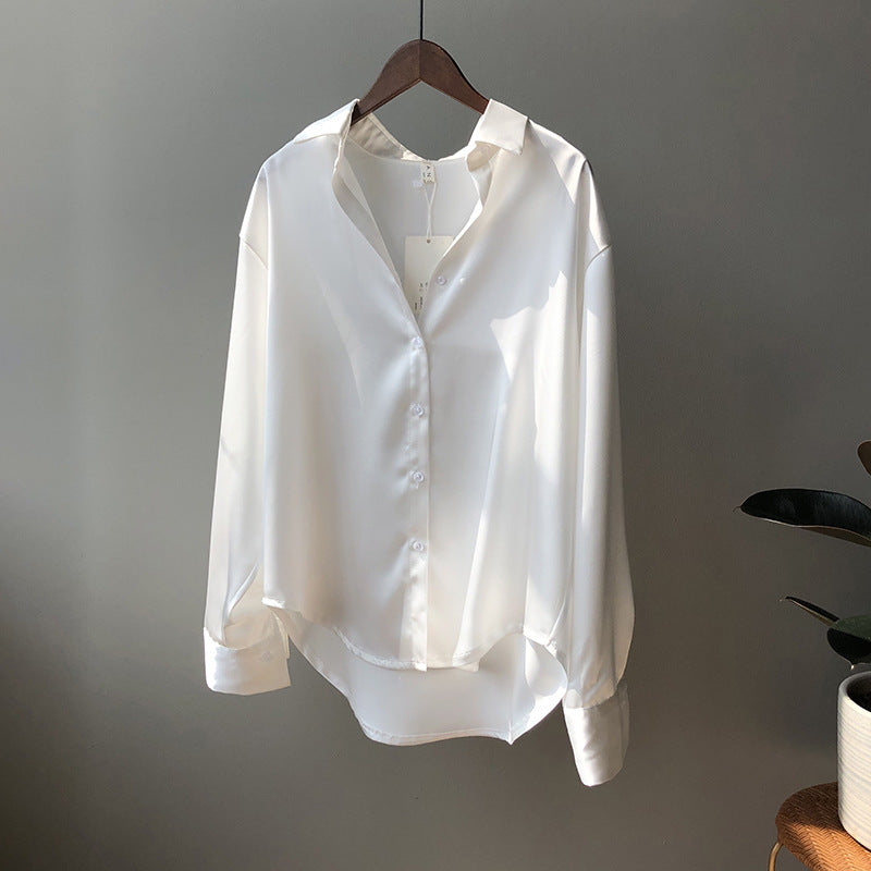 White Korean Full Sleeve Shirt