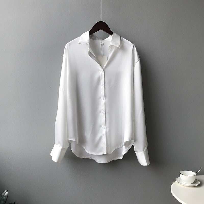 White Korean Full Sleeve Shirt