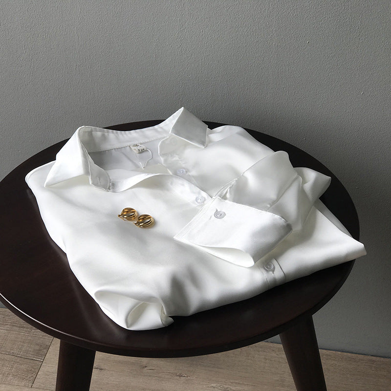 White Korean Full Sleeve Shirt