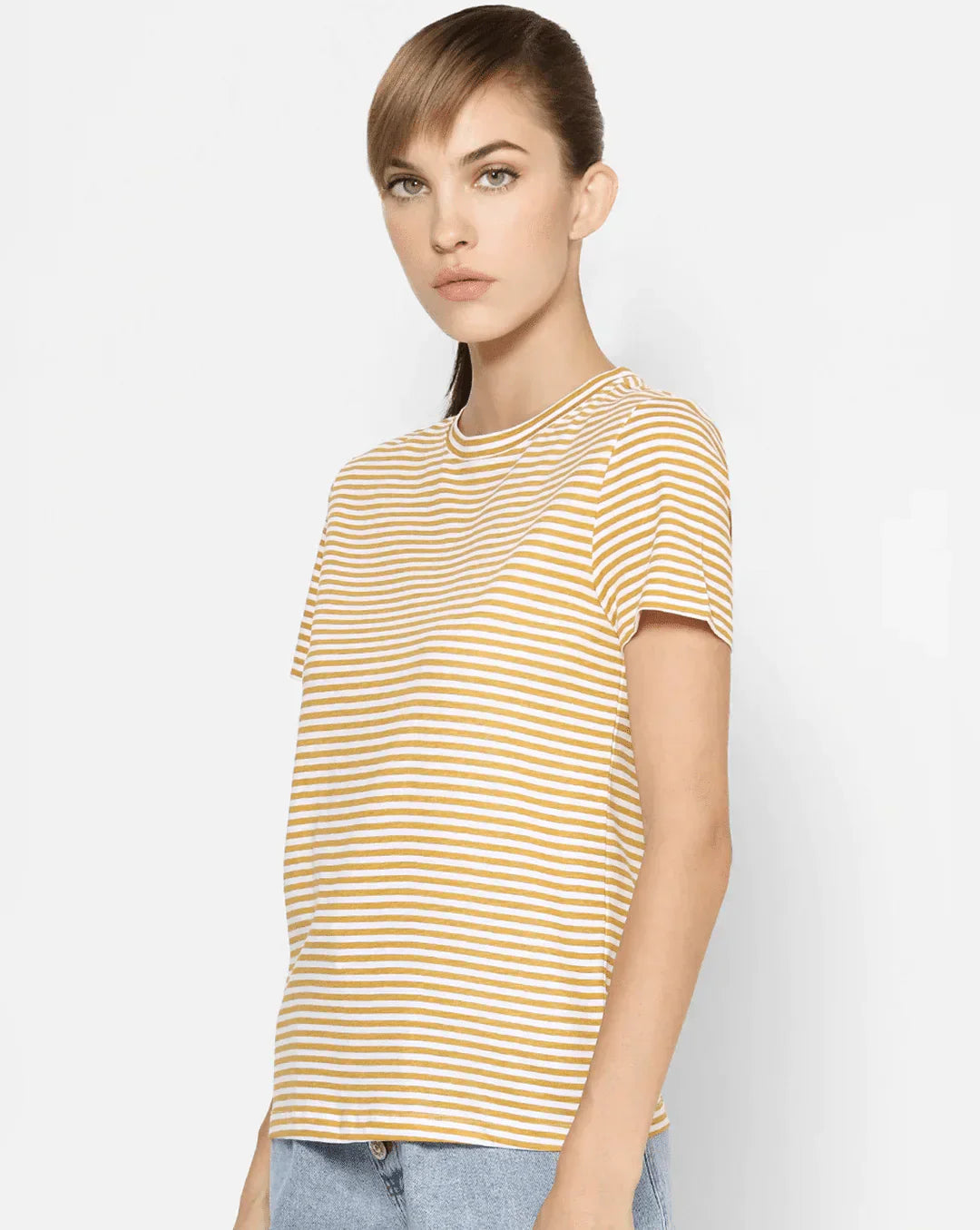 Yellow Strip Round-Neck T-shirt