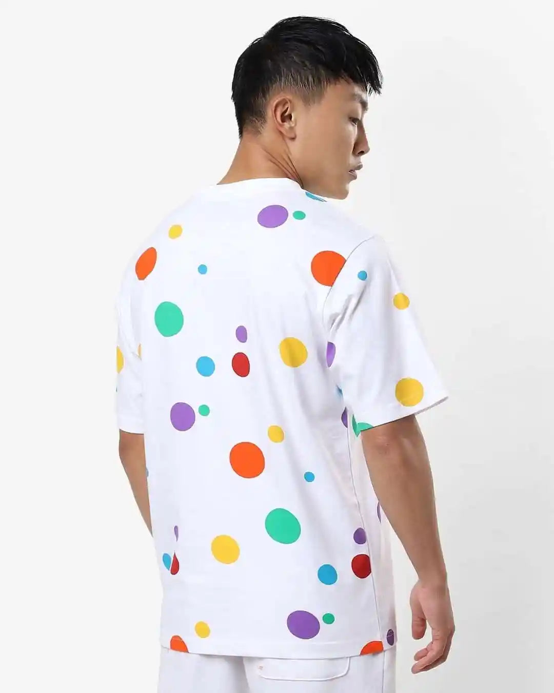 Men Printed Colorfull Dotted Slim Fit T-shirt