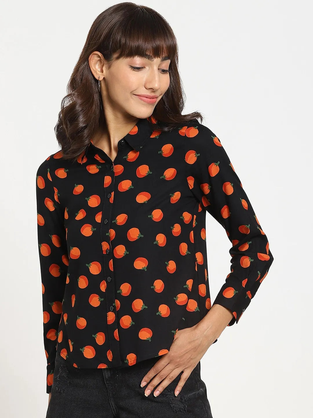 Tomato Print Slim Fit Printed Shirt