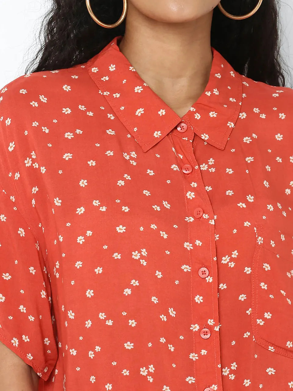 Floral Pattern Printed Shirt